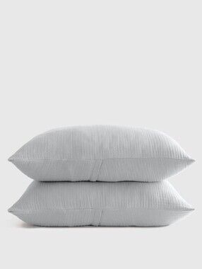 Organic Cotton Gauze Sham Set King Mist / Light Grey